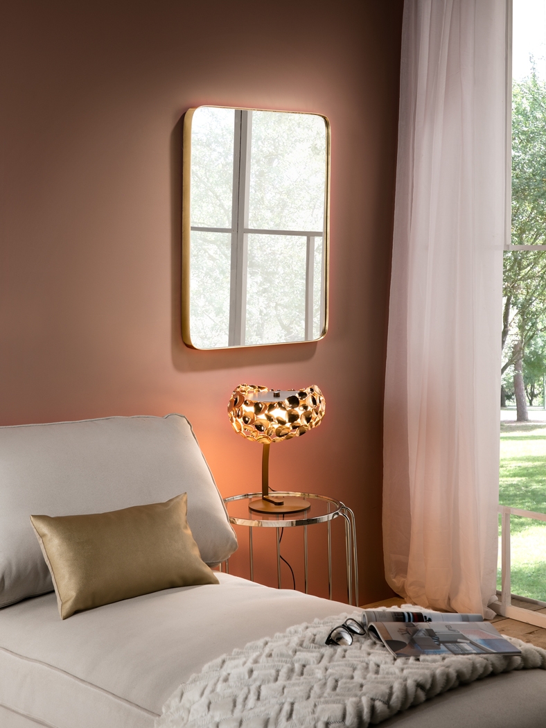 091270 Зеркало прямоугольное 61х81 золото Schuller Orio 