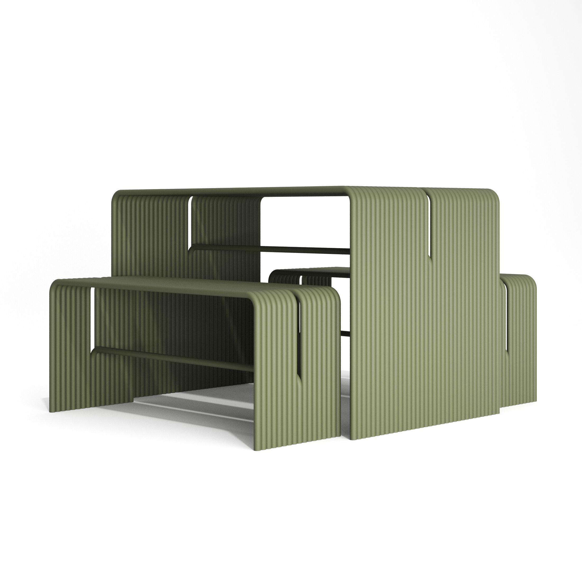 Алюминиевый прямоугольный садовый стол с порошковым покрытием Joyf TUbe ARCH-00023149 - Вид №5