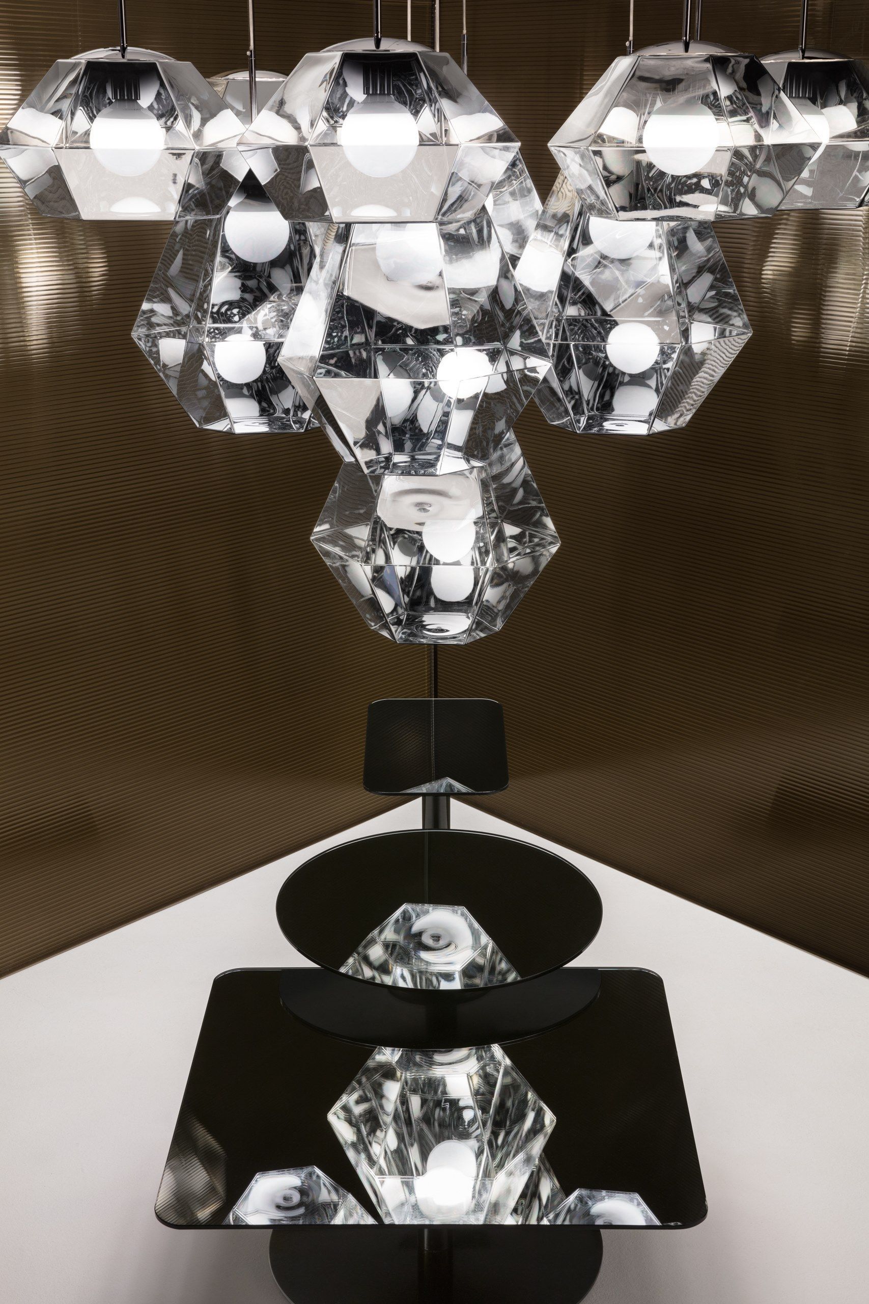 Журнальный столик из стали и стекла In Stock Том Диксон ARCH-00102045