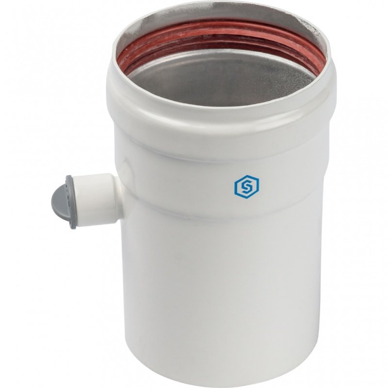 Труба дымохода STOUT DN80 с ревизионным патрубком SCA0080010125 - Вид №1