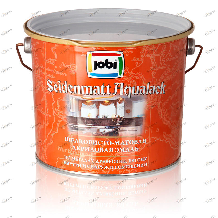 Эмаль Jobi Seidenmattaqualack (ЗайденматтАквалак) 2,7л белая "БАЗА A" 5863