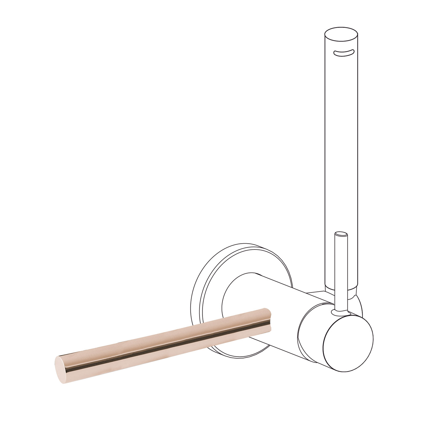 Аксессуар для полотенцесушителя для смесителя унитаза с душем-03412401OP TRES 