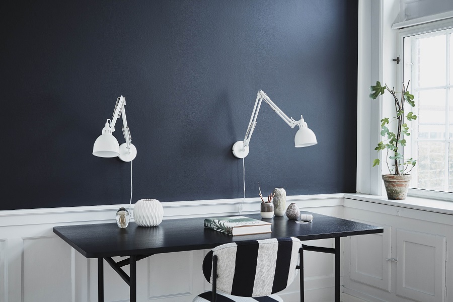 41486601101 Лампа настенная job, 55/75хD13,5 см, белая матовая Frandsen  - Вид №3