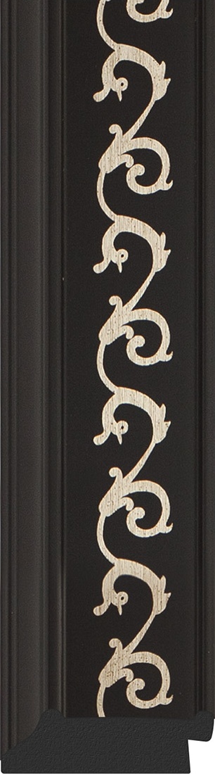 BY 1165 Зеркало с фацетом в багетной раме - черный ардеко 81 mm EVOFORM Exclusive - Вид №2