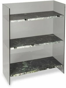 pulpo Открытый книжный шкаф из стекла и мрамора