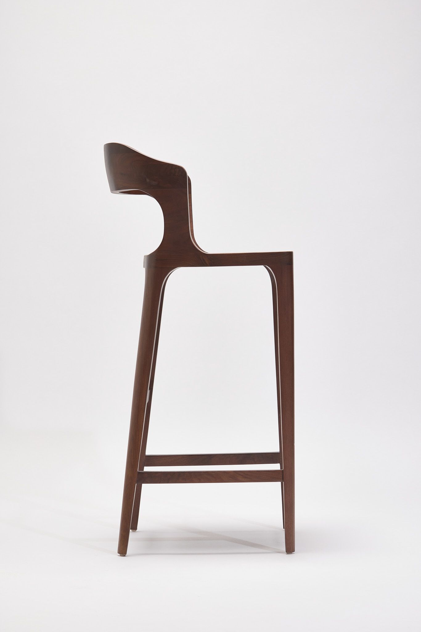 Высокий стул грецкого ореха с подставкой для ног REDA AMALOU DESIGN ARCH-00031094 - Вид №2