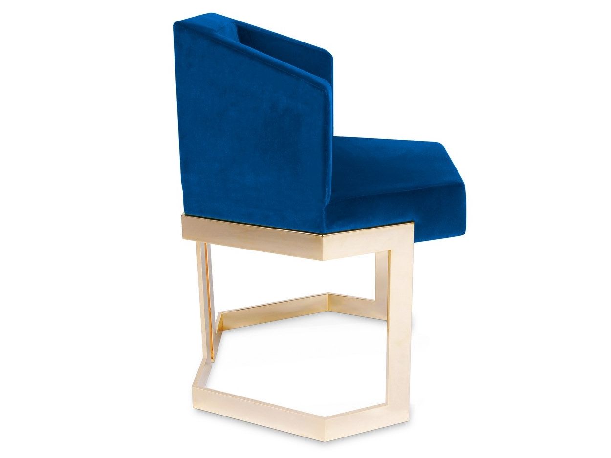 Мягкое бархатное кресло и латунное основание ROYAL STRANGER THE HIVE ARCH-00035233 - Вид №4