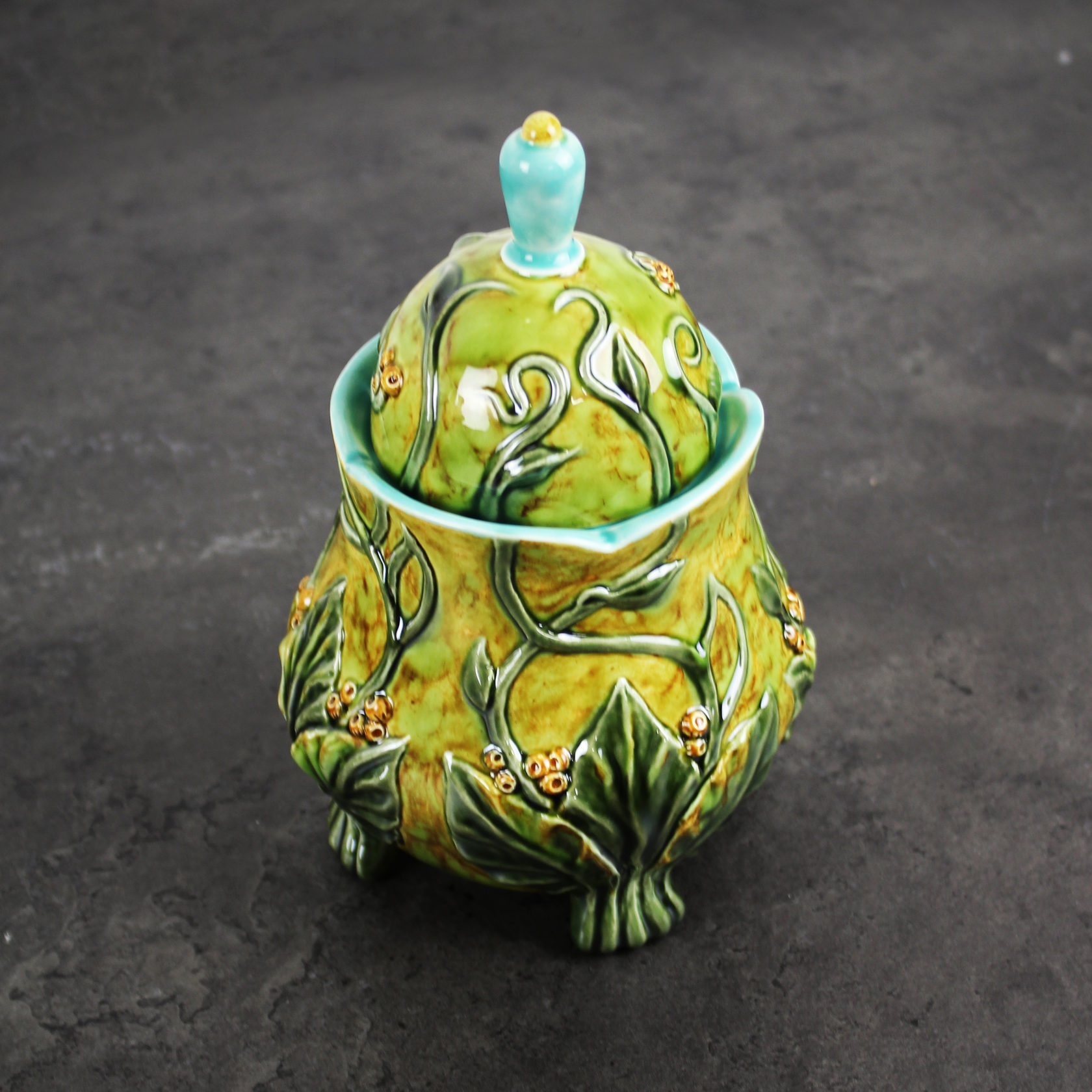 Сахарница «Летний луг» Голубой/Желтый PROVANSFAIENCE  - Вид №12