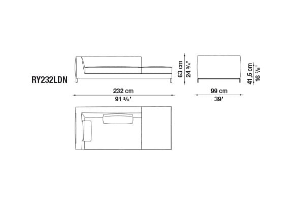 Угловой диван из ткани B&B Italia ARCH-00050600 - Вид №15