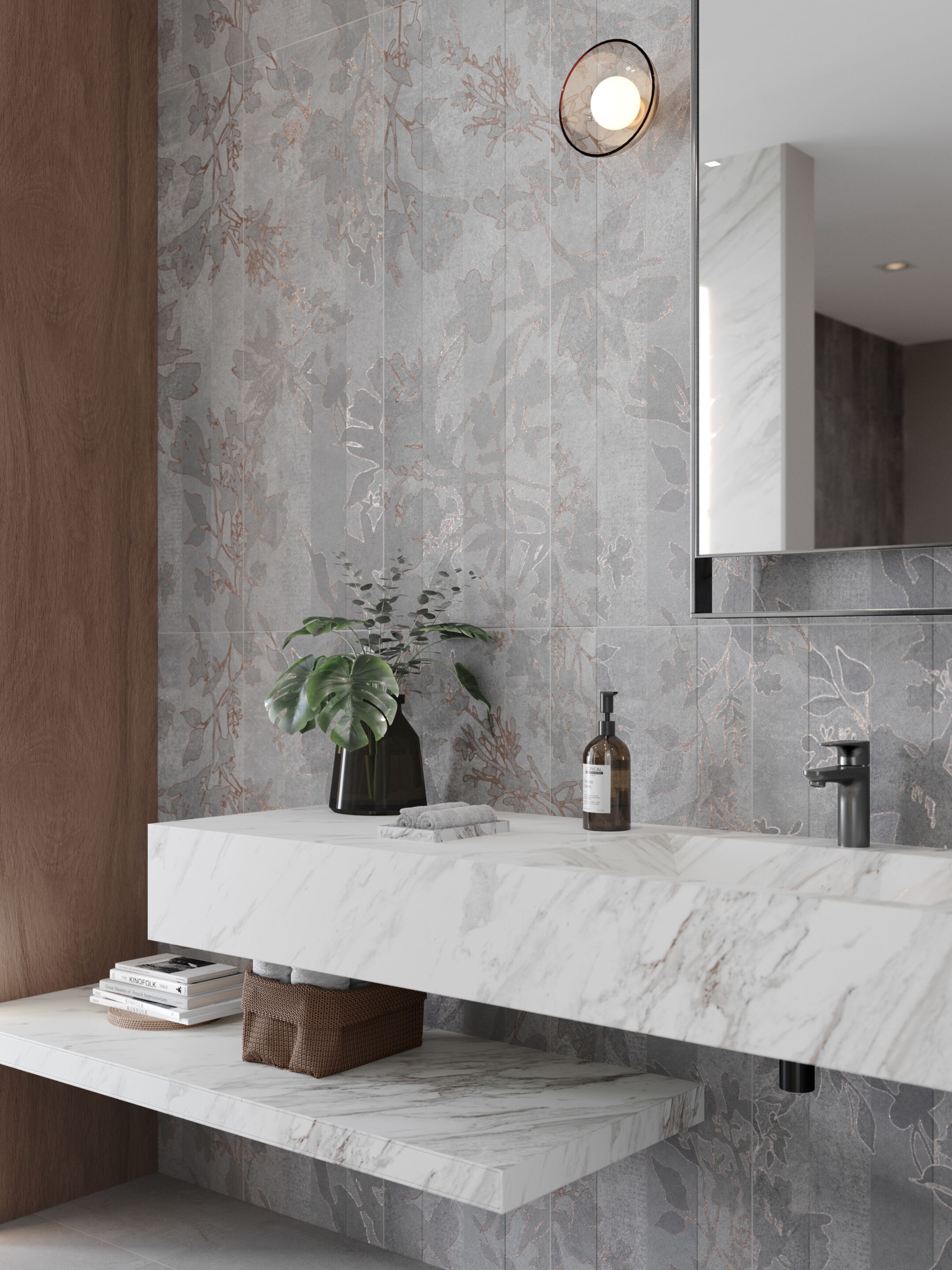 Пол / керамогранит с эффектом цемента Kaleseramik ванная комната ARCH-00140915 - Вид №5