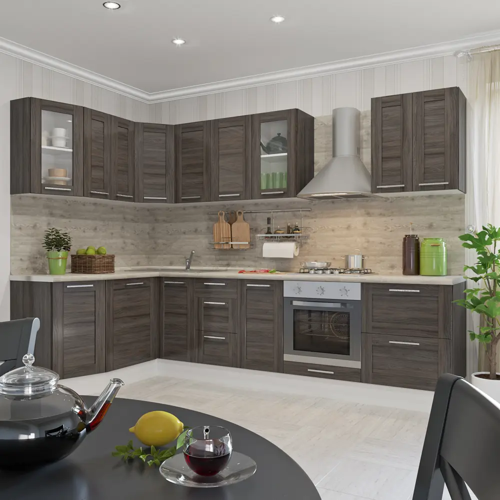 Двери для шкафа Delinia «Фрейм тёмный» 80x70 см, ЛДСП, цвет коричневый, 3 шт Фрейм темный STLM-2051285 - Вид №2