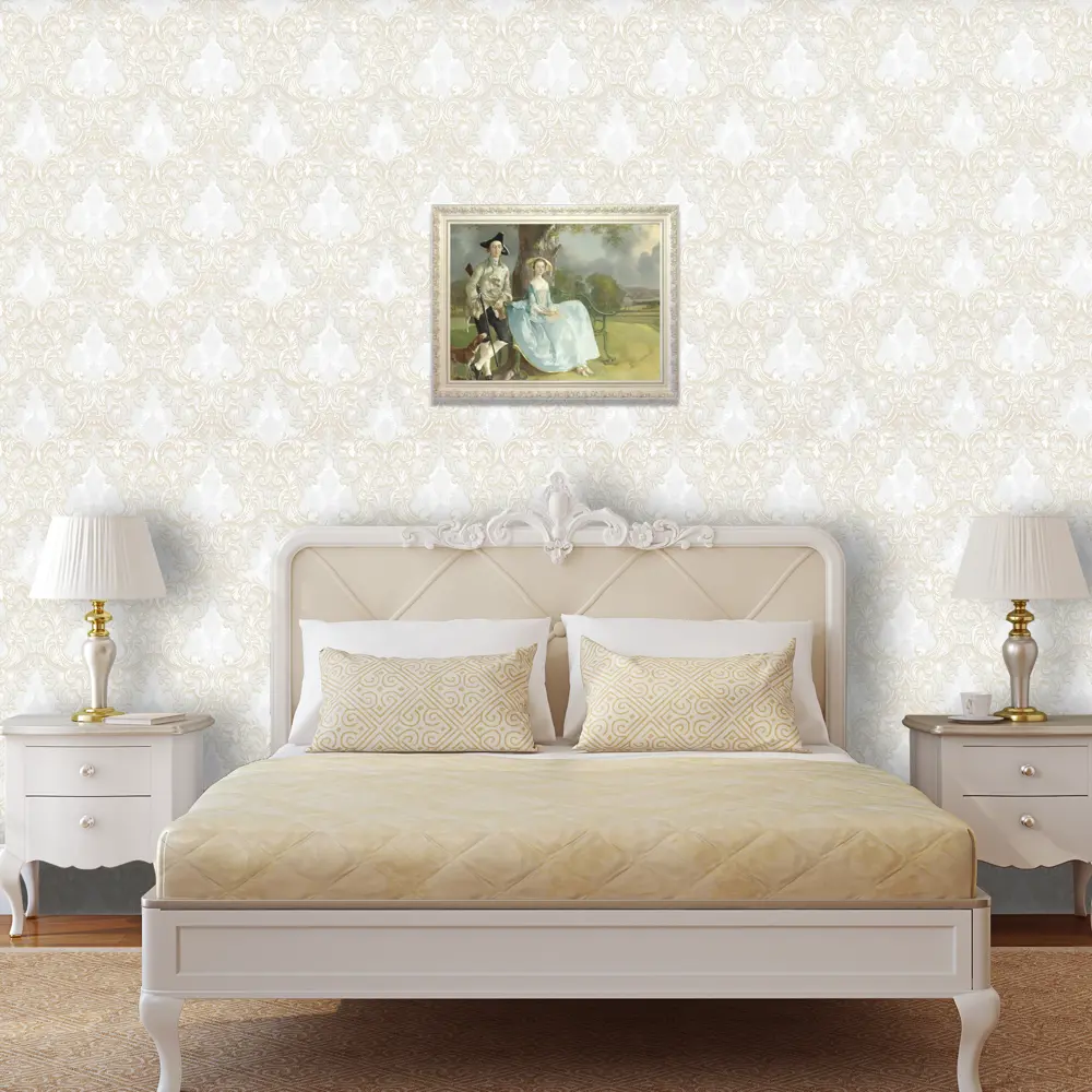 Обои флизелиновые Вензель бежевые 1.06 м 1124-11 Santreyd STLM-2013997 - Вид №3