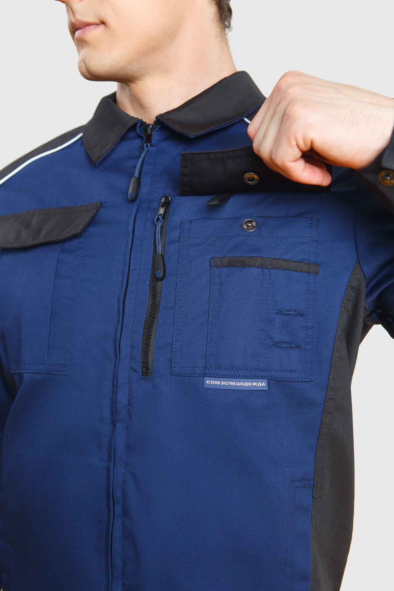 64627 Костюм  NEW 2 темно-синий с черным STATUS  Летняя спецодежда  размер 64-66/182-188  - Вид №14