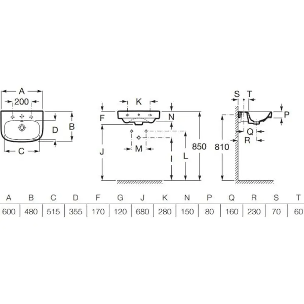 Раковина врезная Roca Debba Unik 60x36 см STLM-2163086 - Вид №3