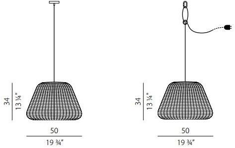 PANZERI Подвесной светильник для улицы из ротанга Ralph El 4744 - Вид №9