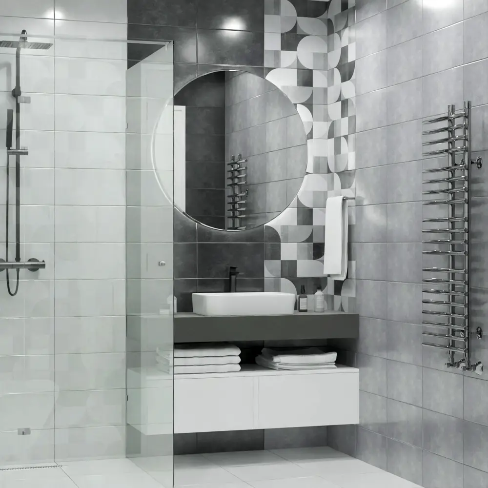 Нефрит-Керамика Флисс — настенная плитка графит для стильного интерьера 89232590 STLM-0944183 - Вид №5