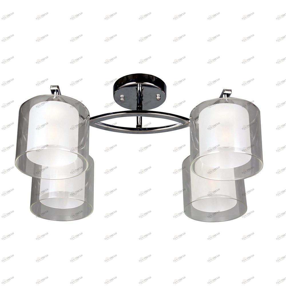 Потолочная люстра Omnilux Valbruna OML-24807-04 OMNILUX VALBRUNA 336893 Белый;прозрачный;хром 