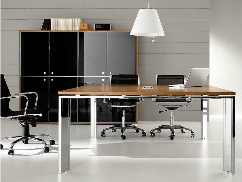 IFT Высокий офисный блок из лакированного стекла с распашными дверцами Pratiko sun-id-1383406 - Вид №1