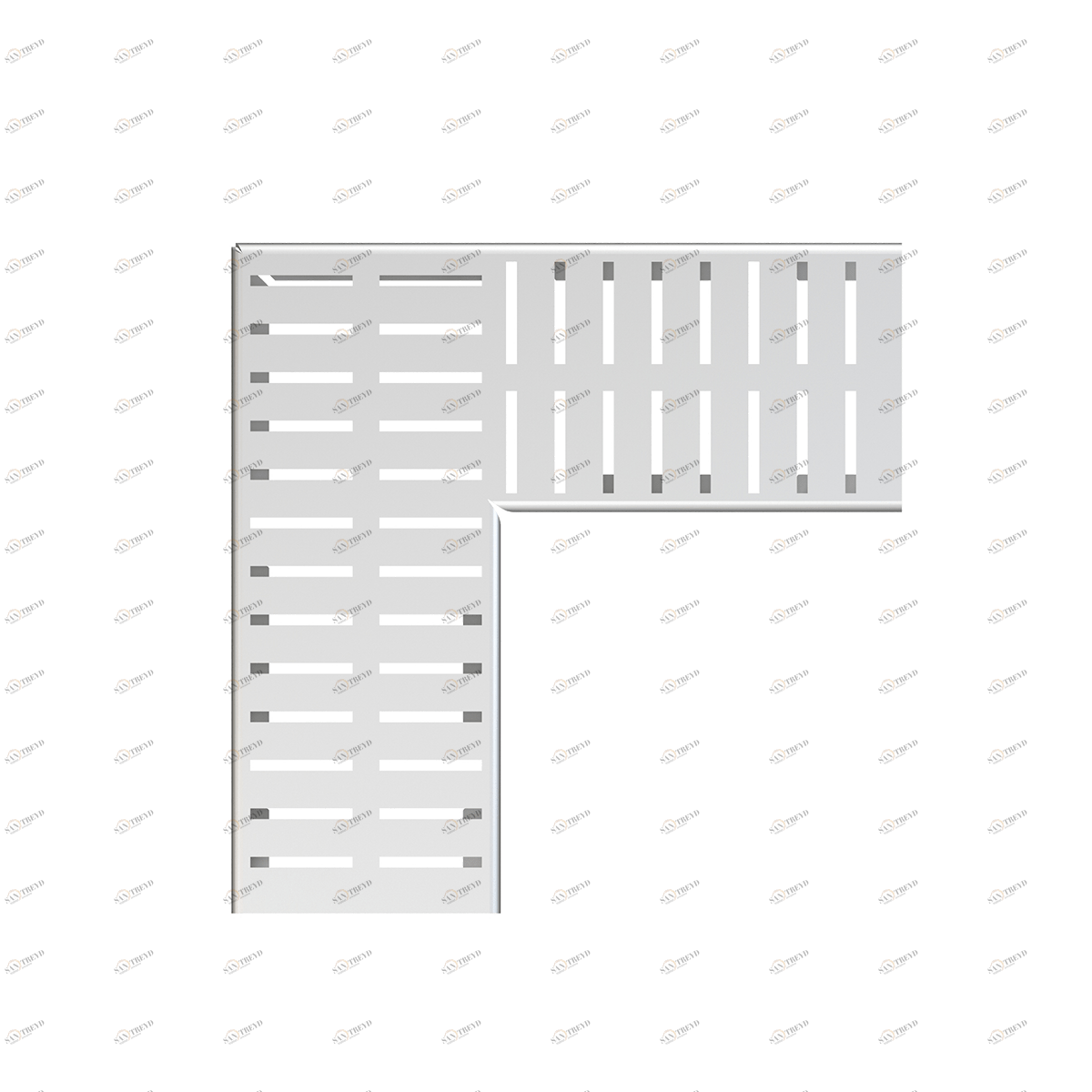 Решетка для дренажного углового желоба 100 мм, нержавеющая сталь ALCAPLAST ADZR322R
