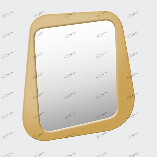 Зеркало настенное малое крашеное бежевое Woodi WOODI ДИЗАЙНЕРСКИЕ 00-3966375 Бежевый;желтый 