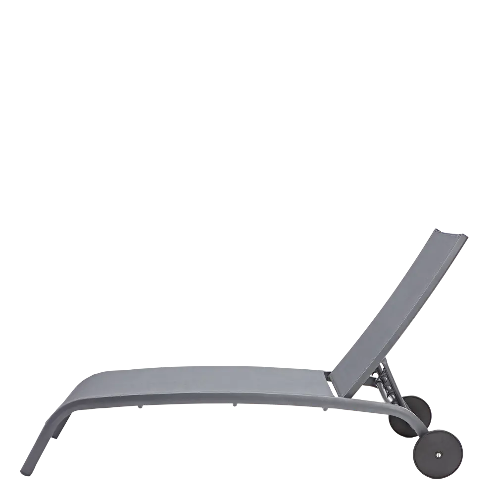 Шезлонг с колесами Naterial Lyra 207х63 см алюминий/ текстиль светло-серый STLM-2149023 - Вид №1