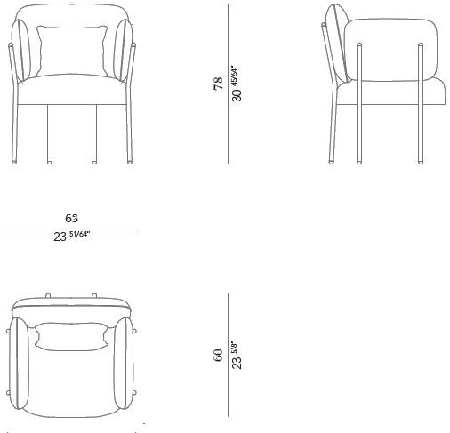 ROSSATO ARREDAMENTI Стул с обивкой и подлокотниками Home sun-id-1354630 - Вид №3