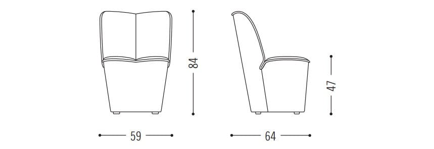 Тканевое кресло COR Nenou ARCH-00061965 - Вид №9