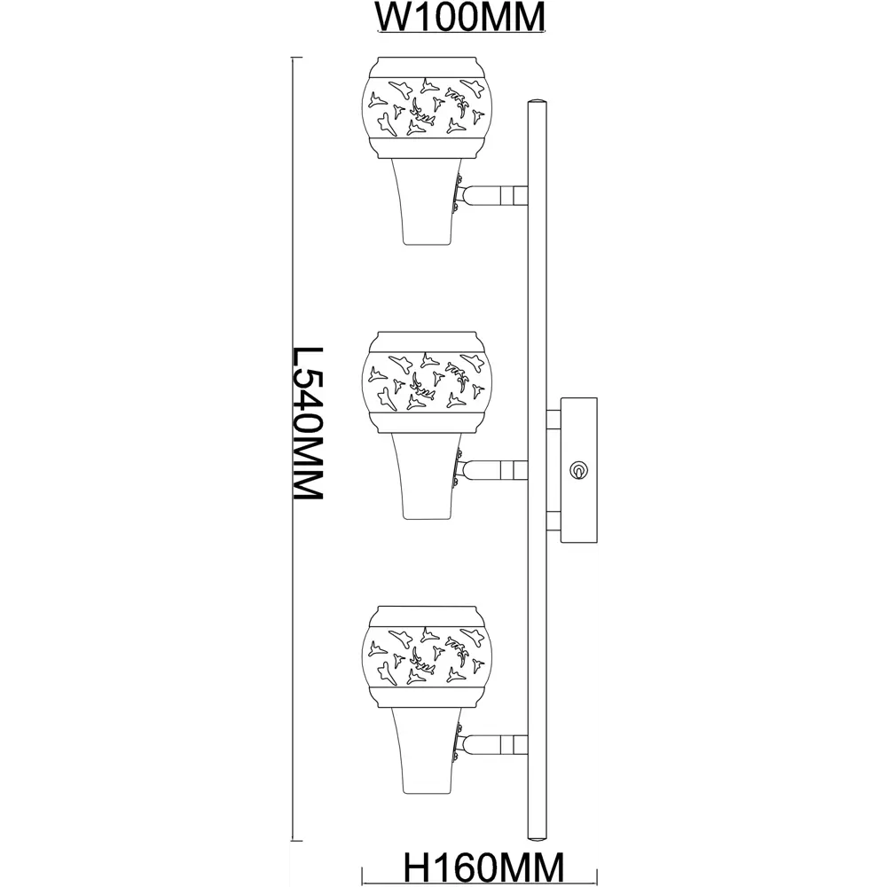 Спот поворотный Flora 3 лампы 6 м² цвет античная бронза Escada STLM-2010610 - Вид №8