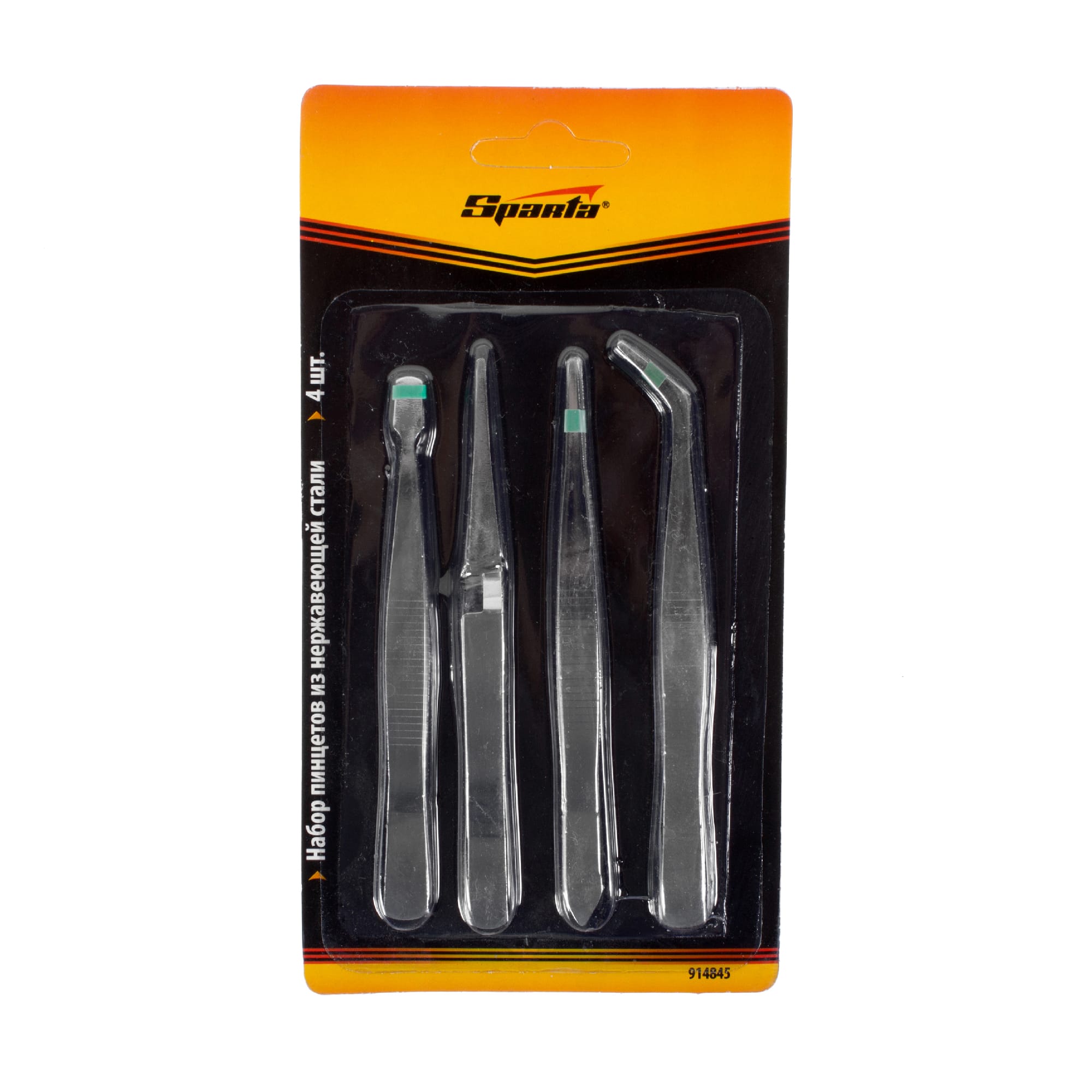 12675523 Набор пинцетов из нержавеющей стали Sparta 4 шт Santreyd  - Вид №1