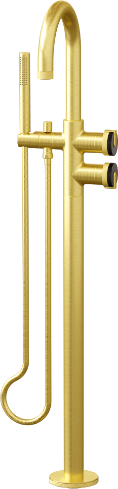 E-11554-R1OB-L1BB-BB Смеситель напольный отдельностоящий (внешняя часть) GRAFF MOD+