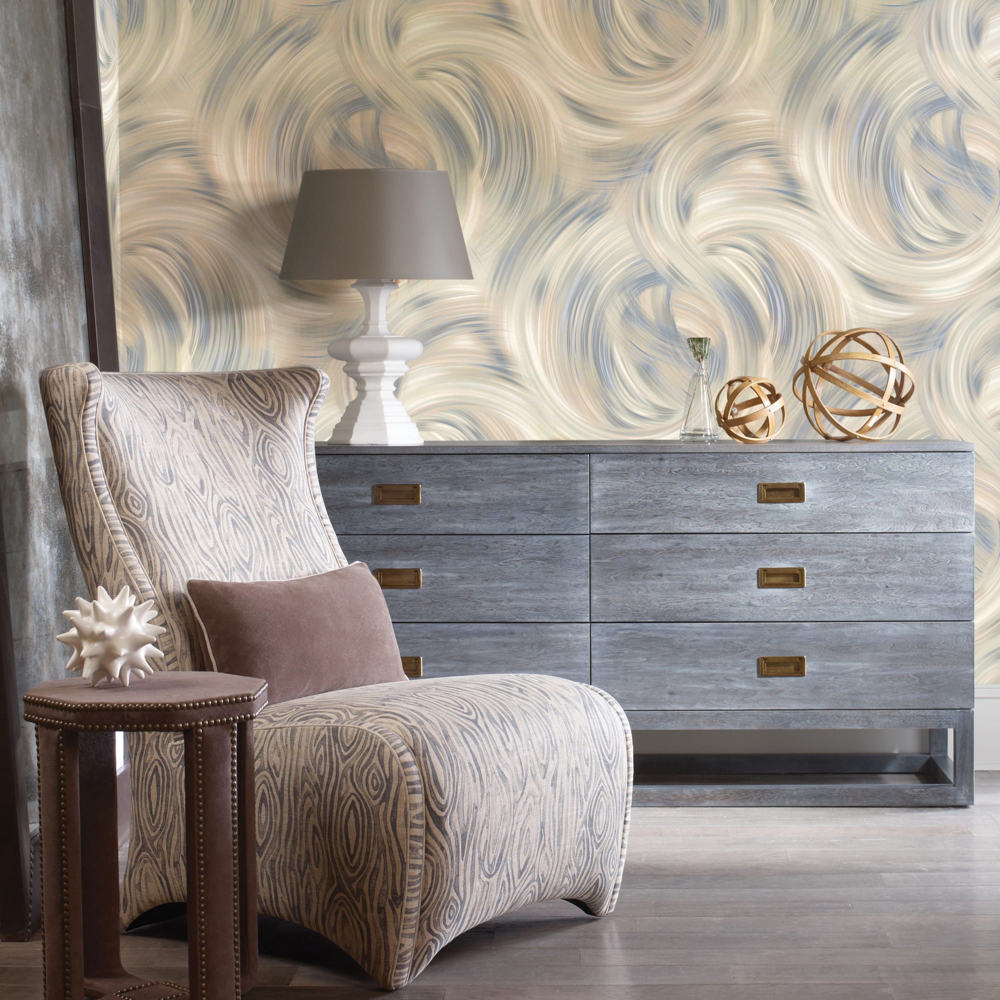 88476029 Обои флизелиновые Deco-Deco серые 1.06 м DD6017-24 Energy Santreyd - Вид №2