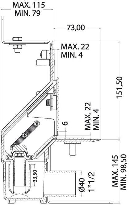 Redi Душевой лоток настенный Nicoll Ni14315, ni14316, ni14317 - Вид №2