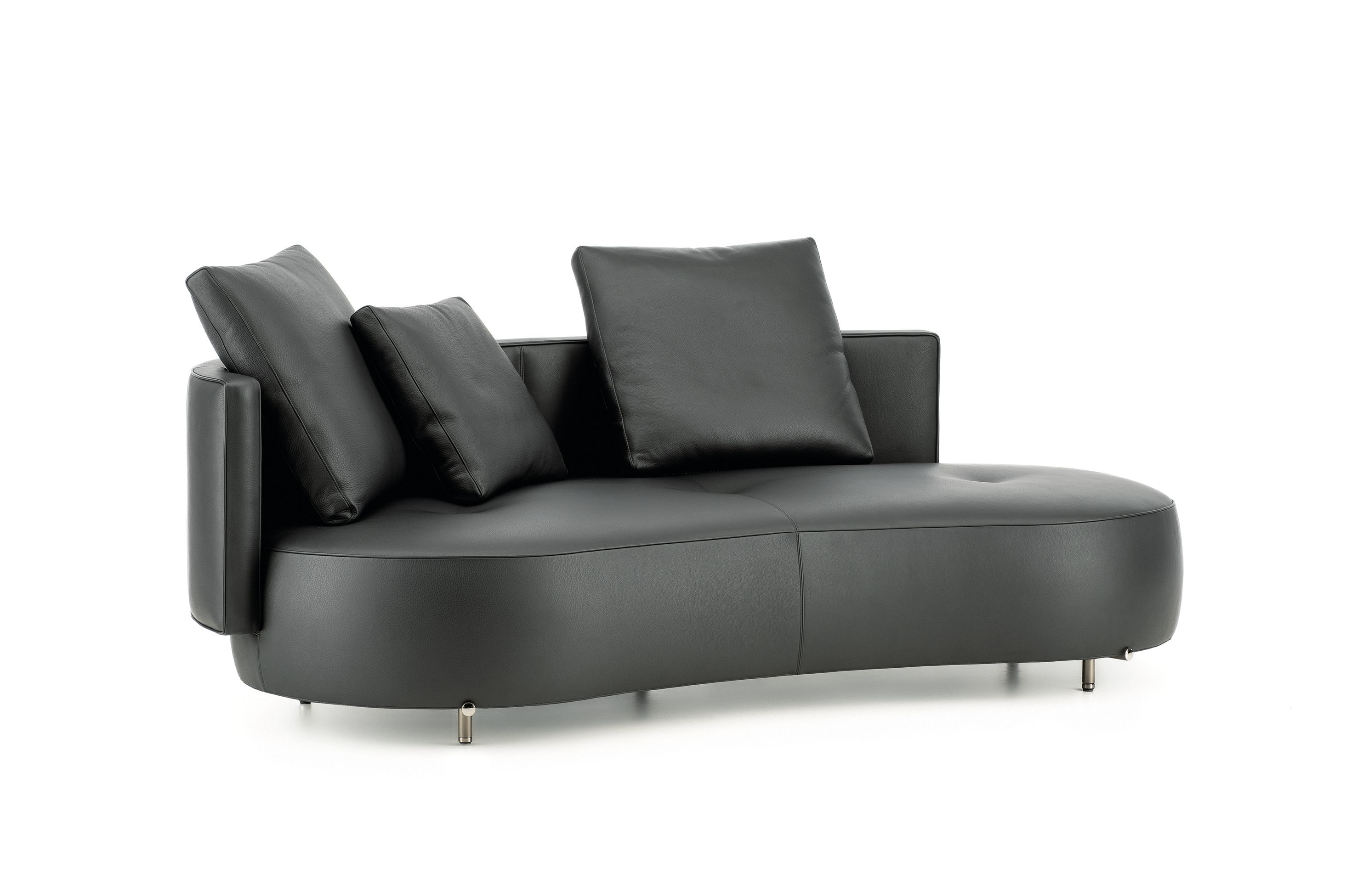 Кожаный изогнутый диван Minotti Torii Bold ARCH-00066441