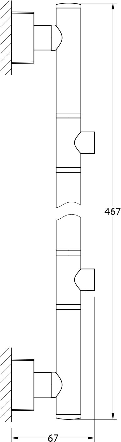 ESP 077 Штанга для 2-х аксессуаров 47 cm FBS Esperado - Вид №1