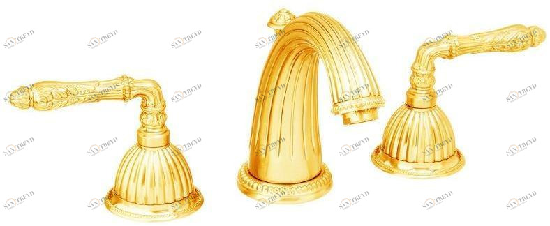 Bronces Mestre Смеситель для раковины из латуни на 3 отверстия Artica sun-id-1375201