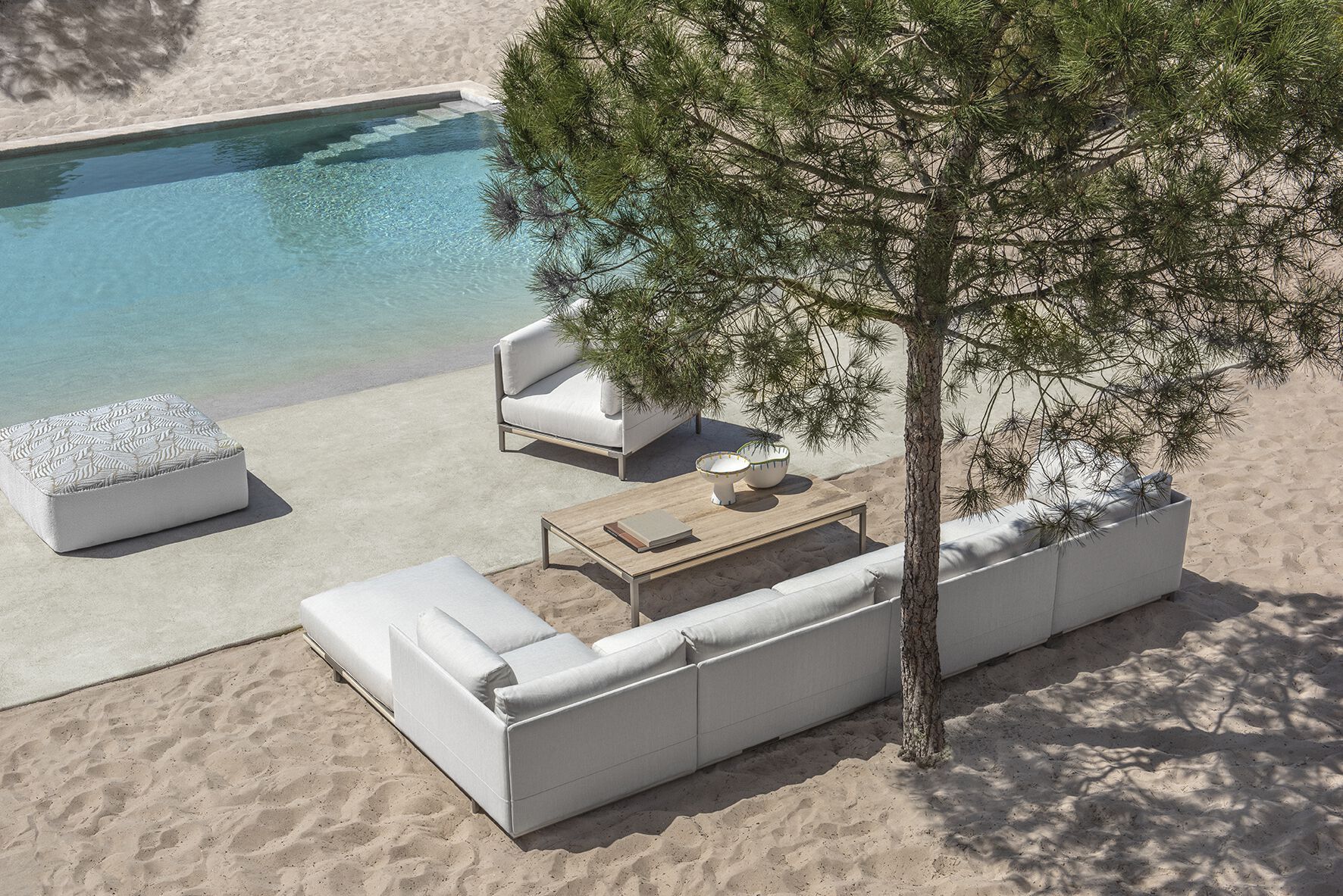 3-местный тканевый садовый диван Ethimo Бухта ARCH-00006194 - Вид №2