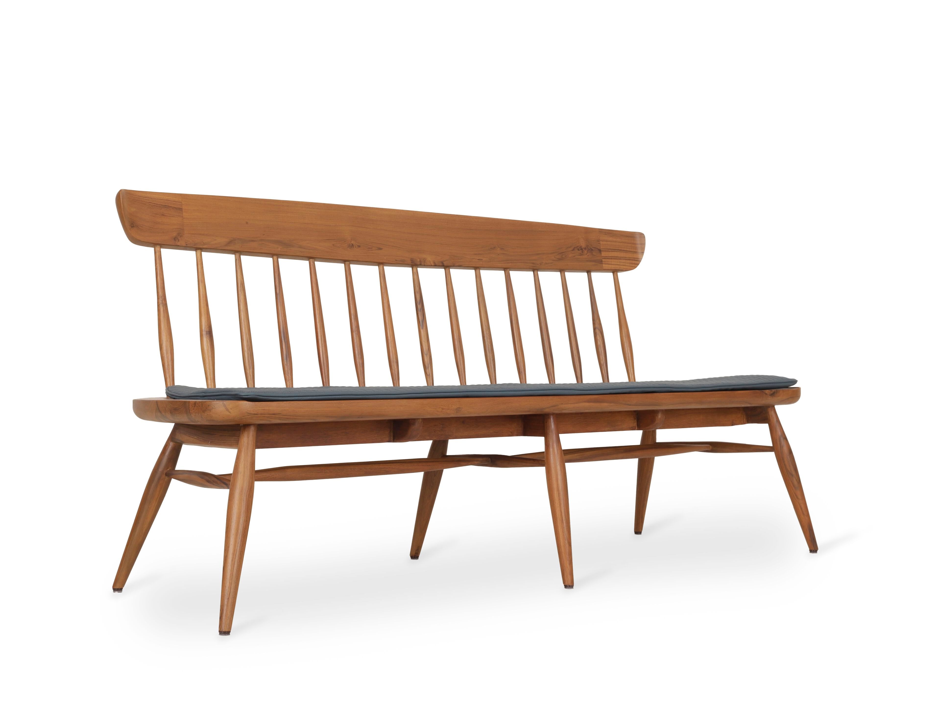 Скамейка из тикового дерева со спинкой Alankaram BUYUK ARCH-00098749