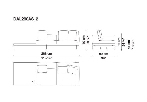 3-местный тканевый диван B&B Italia док ARCH-00033457 - Вид №43