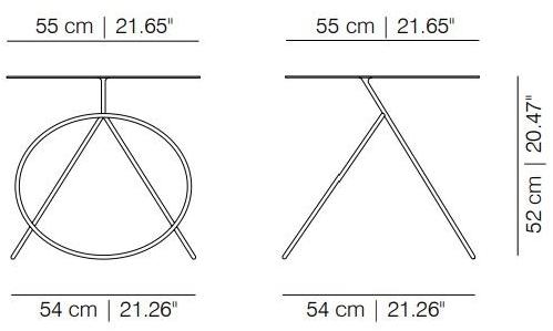 Viccarbe Круглый журнальный столик из металла Viccarte sun-id-1377300 - Вид №3