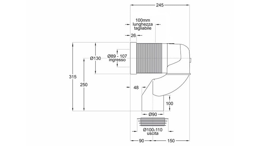 Полипропиленовый дренажный трубопровод Bonomini Civitas ARCH-00084354 - Вид №5