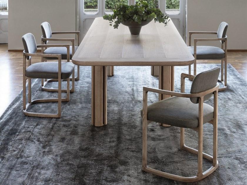 Porada Стул с подлокотниками из ясеня, обтянутый тканью Nineteen sun-id-1421236 - Вид №1