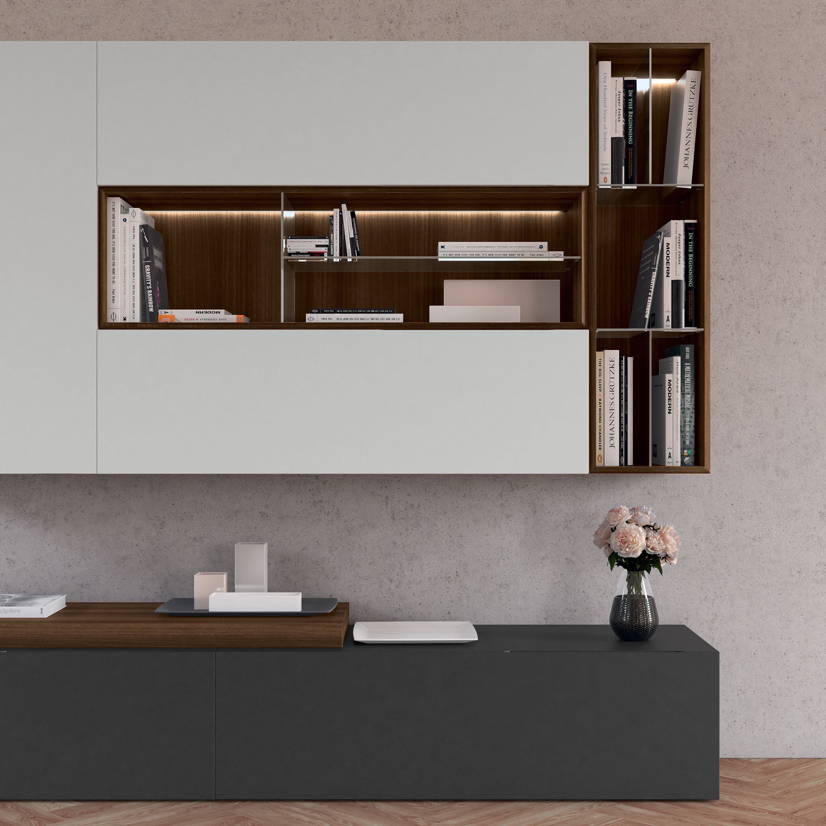 Деревянная секционная оборудованная стена Febal Casa QUARANTACINQUE ARCH-00139728 - Вид №8