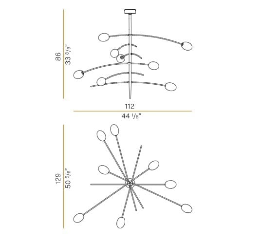 Алюминиевый потолочный светильник с регулируемой яркостью Panzeri Roris ARCH-00080200 - Вид №3