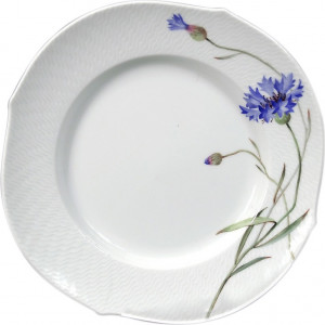 84262 Meissen Тарелка закусочная 22,5см "Игра волн, рельеф, голубые васильки" Фарфор