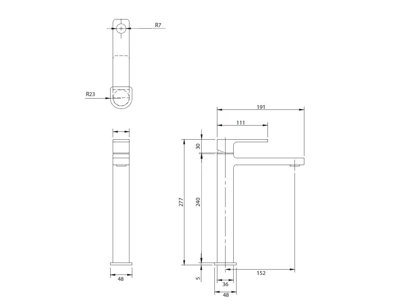 Смеситель для раковины высокого пола OMNIRES Baretti ARCH-00092312 - Вид №2