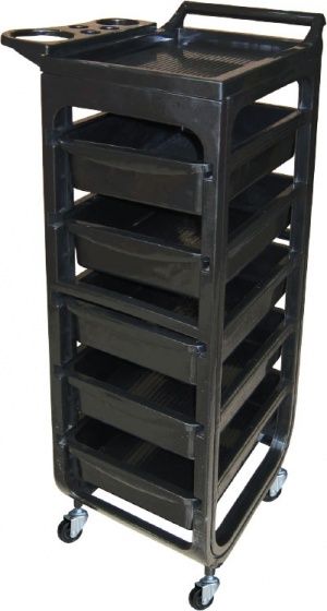 37689 Тележка парикмахерская Т15 (Черный, Серый) TMprofi 