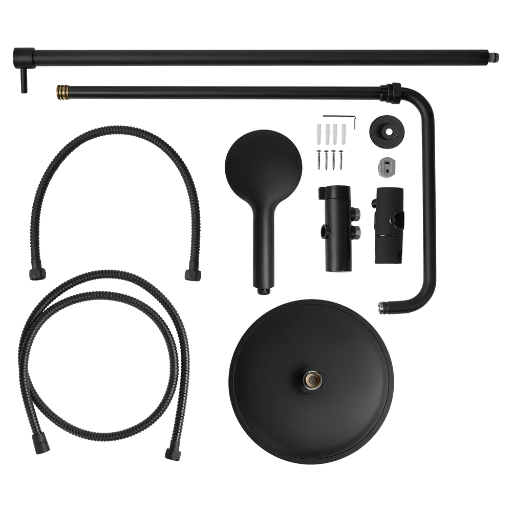 Душевая система KONSENSA Нарни 821372PC 3 режима цвет черный матовый STLM-2172857 - Вид №6