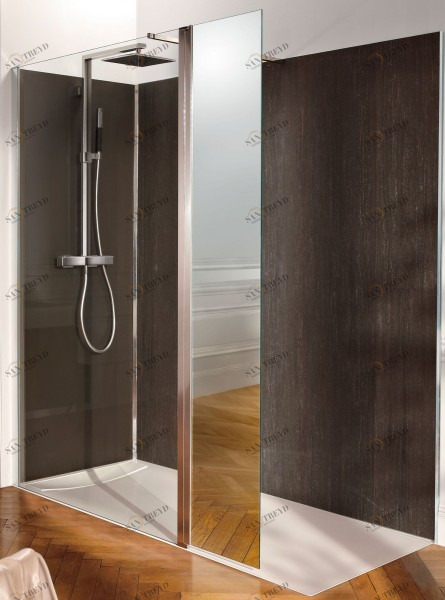 C22WP120L-MZ Фиксированное стеклянное ограждение - зеркальная поворотная панель Jacobdelafon CONTRA Santreyd