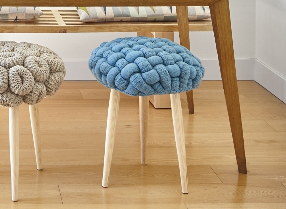 100582 Табуретка Blue GAN Knitted Stools - Вид №1