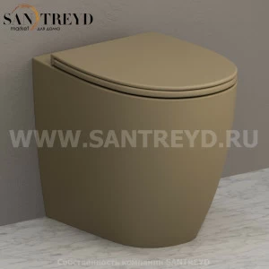 MD004PA Приставной унитаз напольный Бежевый Ceramica Globo 4ALL Италия